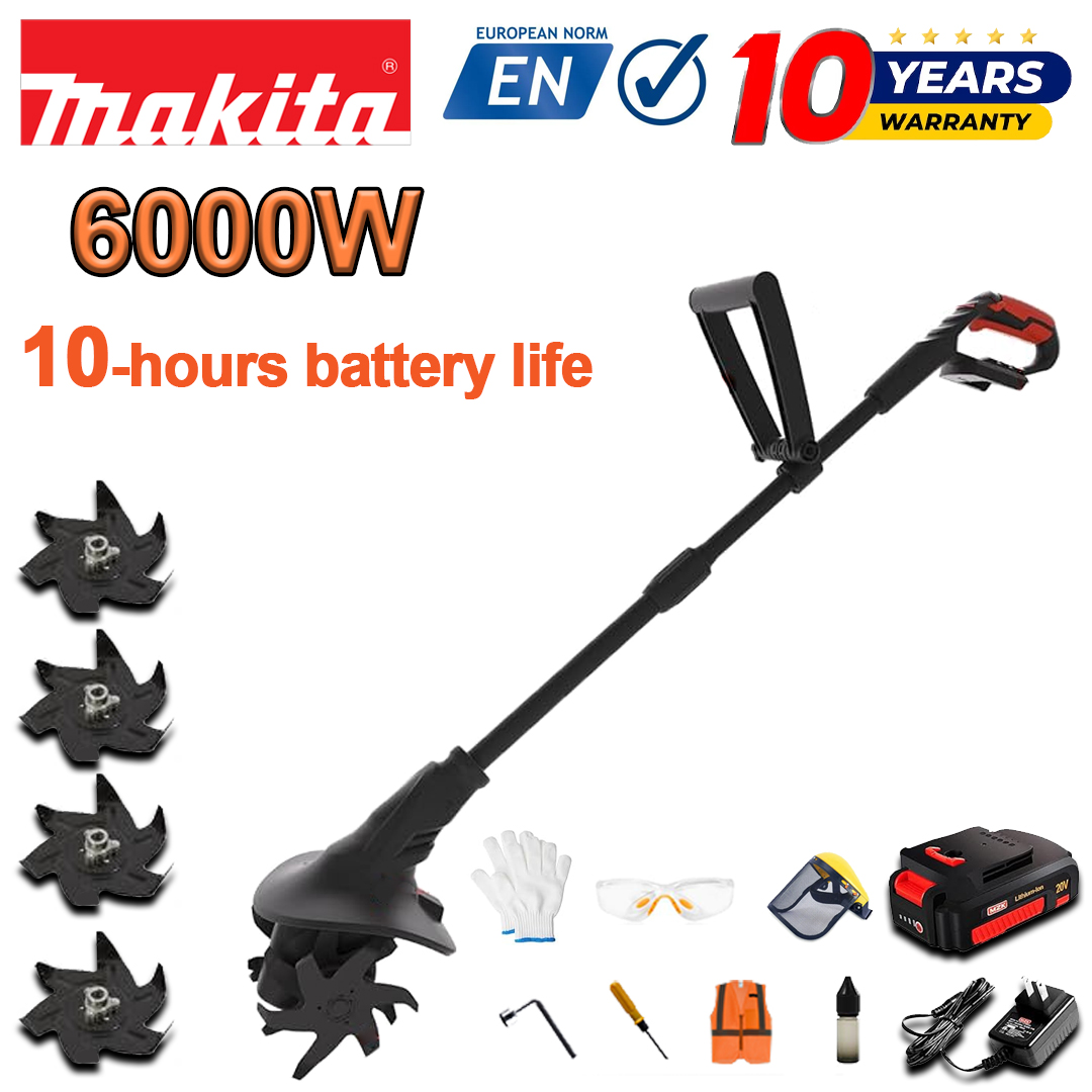 (バッテリー寿命10時間)6000Wプラウ+96Vリチウムイオンバッテリー*1+急速充電器*1+プラウブレード*4+各種アクセサリー