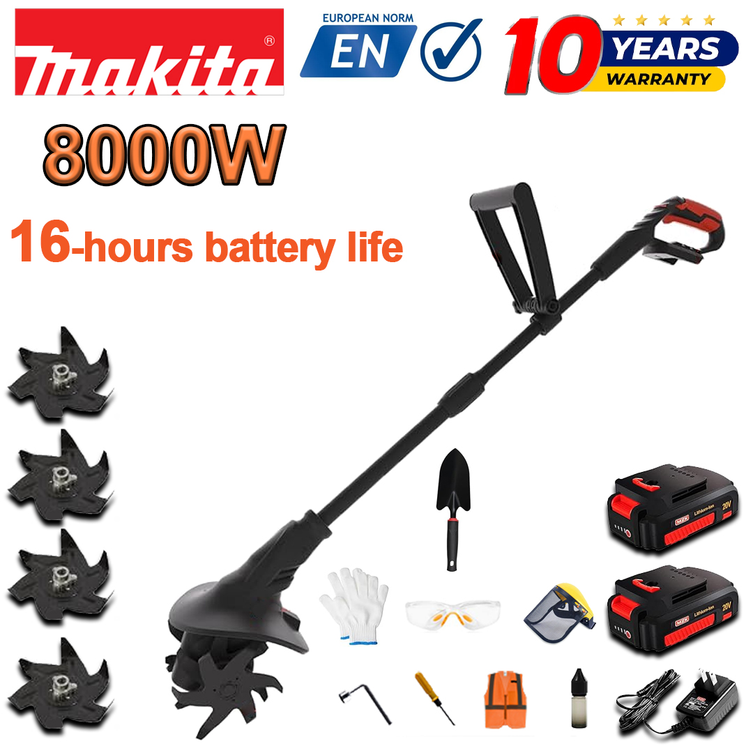 (バッテリー寿命16時間)8000Wプラウ+96Vリチウムイオンバッテリー*2+急速充電器*1+ショベル*1+プラウブレード*4+各種アクセサリー